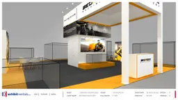 40x40 Island booth design by Exhibit-Rentals